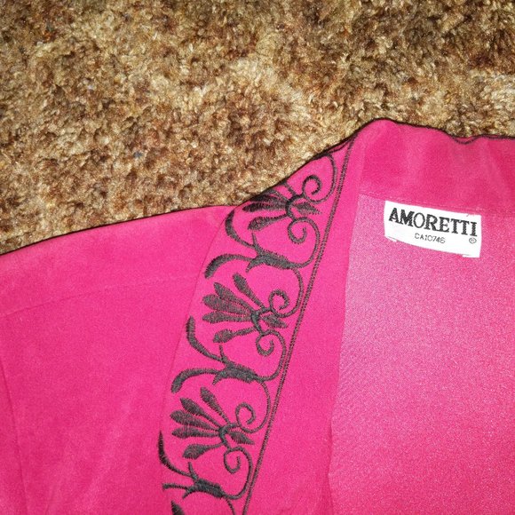 Amoretti Red Blaxer with black emroidery detail, double breasted buttons - Picture 5 of 8